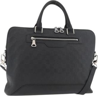 Louis Vuitton Pre-owned Handbags, female, Black, Size: ONE SIZE Pre-owned Vintage Damier Infini Business Bag