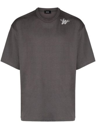 We11done drop-shoulder cotton T-shirt - Grey