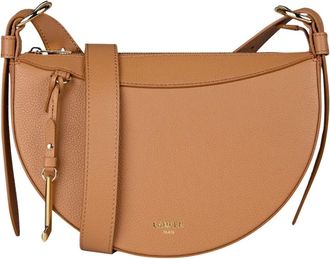 Lancel Tassen, Dames, Bruin, ONE Size, Leer, Faubourg Demi-lune