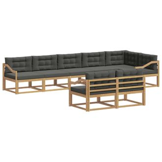 vidaXL Conjunto De Sof&aacute;s De Exterior 6 Pcs Blanco Y Antracita Vidaxl