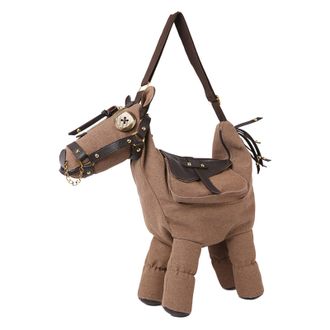 Generic Shoulder Purse - PU Leather Horse Shape Cowboy Pouch - Trendy Shoulder Pouch with Adjustable Strap - for School Daily Commute Women Girls Weekend Outi