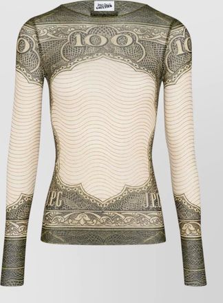 Jean Paul Gaultier sheer silk blend long sleeve top