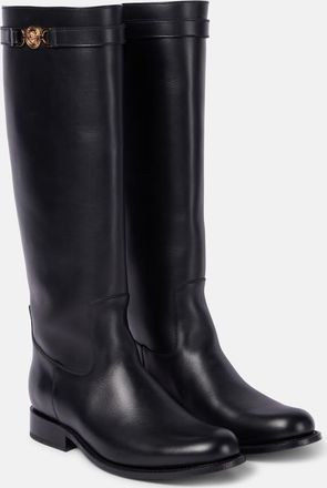 Versace Medusa 95 leather knee-high boots