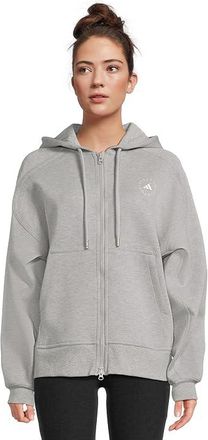 adidas by Stella McCartney Full Zip Hoodie JI5159 Womens Sweatshirt Medium Grey Heather : SM, Cotton/Polyester