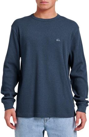 Quiksilver Nelson Long Sleeve Thermal Cotton Blend Pullover in Sargasso Sea at Nordstrom, Size Xx-Large