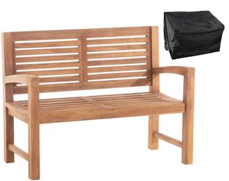 Clp Banco De Teca De 120 Cm Con Cubierta Protectora Halden