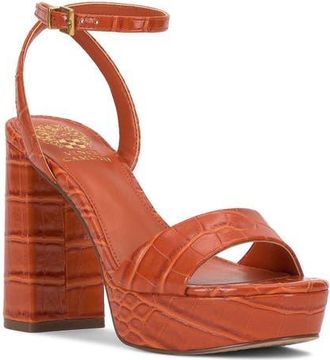 Vince Camuto Pendry Ankle Strap Platform Sandal in Sunset at Nordstrom, Size 6.5