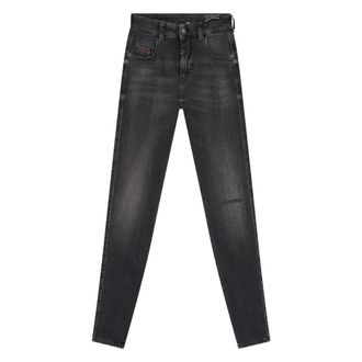 Diesel Slim Fit Jeans - Dames - Jeans - Zwart - Maat: W24 Katoen
