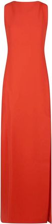 Max Mara Creso Jurk - Dames - Avondkleed - Rood - XS - Polyester - Kleedjes
