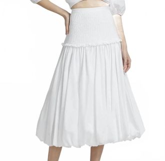 Cinq &agrave; Sept Smocked Ellah Skirt In White