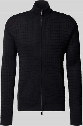 Emporio Armani Strickjacke mit Stehkragen und Zweiwege-Reißverschluss in Marine, Größe XXL