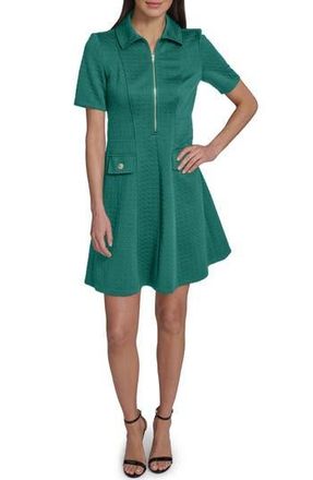 Tommy Hilfiger Zip Fit & Flare Dress in Cypress at Nordstrom Rack, Size 14