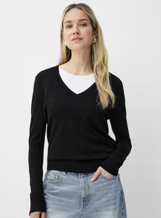 Contemporaine Womens Fluid V-neck sweater