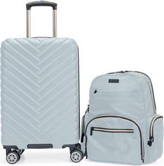 Kenneth Cole Madison Square 2-Piece Hardside Carry-On Luggage & Backpack Set in Slate at Nordstrom Rack