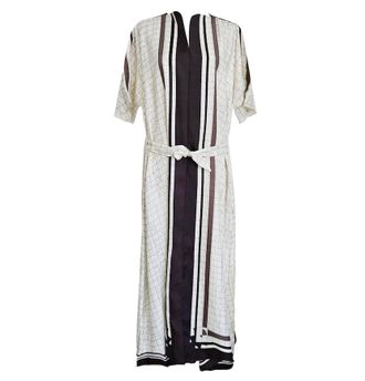 Herm&egrave;s Coaching Deja Vu Belted Caftan Size M