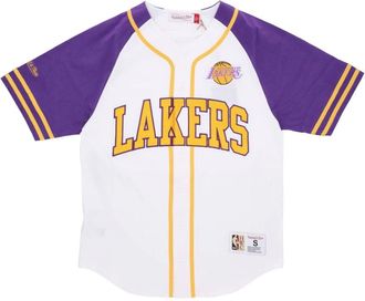 Mitchell & Ness NBA Trainingsdag Jersey Loslak Wit - Heren - Fitness - Veelkleurig - L - Katoen - Fitness