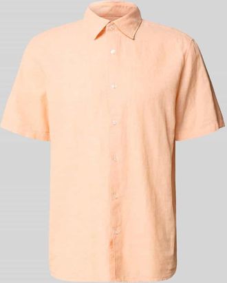 Mc Neal Regular Fit Freizeithemd aus Leinen-Baumwoll-Mix in Lachs, Gr&ouml;&szlig;e XXXL