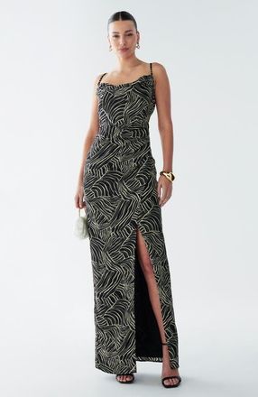 BWLDR Reenie Dress in Black Abstract at Nordstrom, Size 10