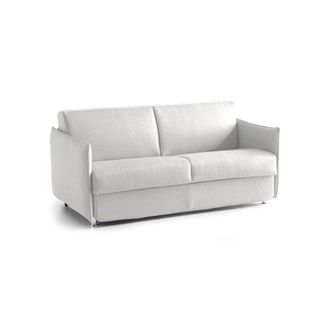 Dmora Sof&aacute; Cama 2 Plazas Violante, Sof&aacute; Convertible Para Sal&oacute;n, Acolchado, Desenfundable, Calidad 100% Made In Italy, 160x95 H90 Cm, Gris Claro - Dmora