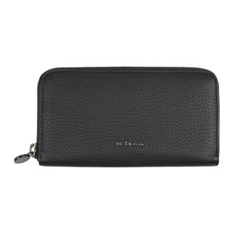 Kiton Wallets & Cardholders, male, Black, Size: ONE SIZE Deerskin Leather Wallet