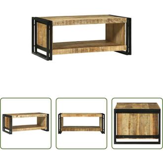 vidaXL Tavolino da caff&egrave; - Tavolino da salotto 90 x 50 x 38 cm Legno di mango massello