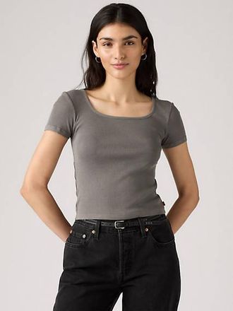 Levi's Essential Square Neck Tee - Womens - L - Black