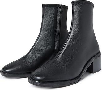 Loeffler Randall Roxy Stretch Ankle Bootie With Block Heel Womens Boots Black : 10.5 B - Medium, Leather/Nappa