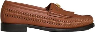 Celine Luco Braided Loafer - Dames - Loafers - Bruin - 36 1/2 EU - Leer - Schoenen
