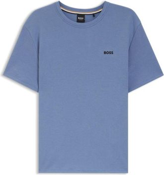 BOSS Cotton-blend pajama T-shirt with embroidered logo