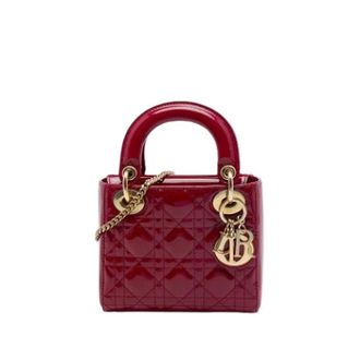 Dior Pre-owned Lady Dior - Dames - Pre-owned - Rood - Maat: ONE Size Leer