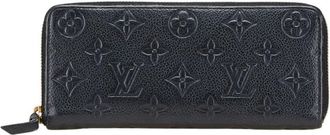 Louis Vuitton Monogram Empreinte Black Noir Leather Long Wallet (Bi-Fold) (Pre-Owned)