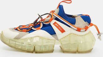 Jimmy Choo London Multicolor Leather And Mesh Diamond Trail Sneakers