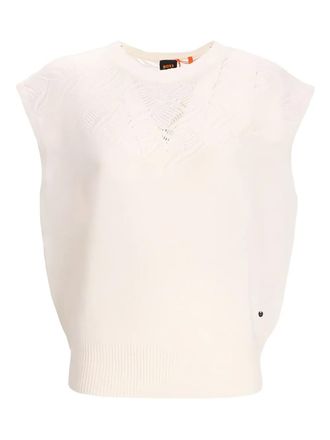 BOSS crew-neck tank top - Neutrals