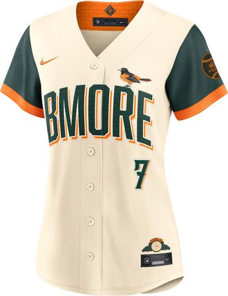 Nike Jackson Holliday Baltimore Orioles City Connect Nike Womens MLB Stadium Jersey in Brown | RW260H3GOL9-2SQ