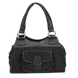 Celine C Macadam Suede Black Suede Handbag (Pre-Owned)