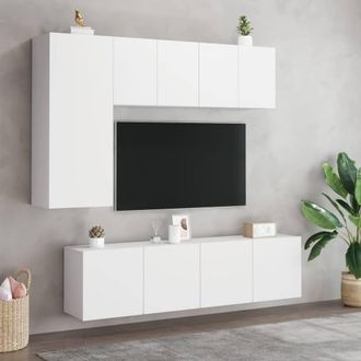 Berkfield Home TV Cabinets Wall-mounted 2 pcs White 60x30x41 cm | Size: 60 x 30 x 41 cm