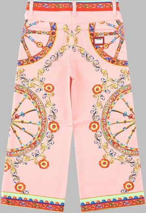 Dolce & Gabbana Printed Cotton Trousers - Pink