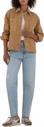 Kut from the Kloth Barb Denim Jacket In Caramel