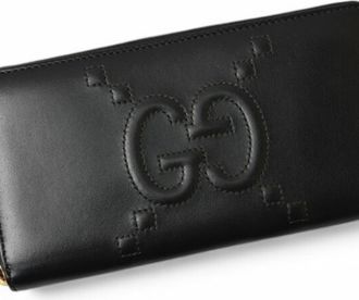 Gucci Black Leather Long Wallet (Bi-Fold) (Pre-Owned)