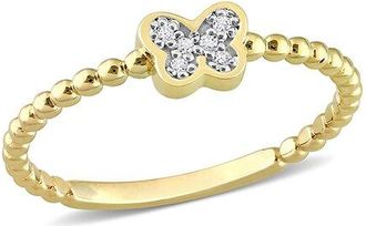 Rina Limor 14K 0.03 Ct. Tw. Diamond Butterfly Ring