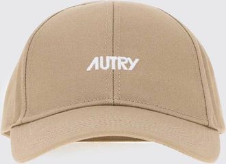 Autry Berretto beanie in lana a coste con risvolto e logo a contrasto