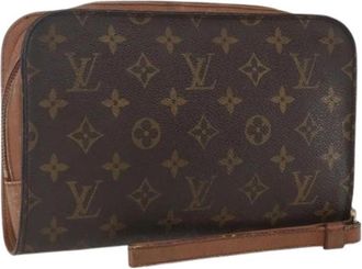 Louis Vuitton Pre-owned Canvas Clutch - Dames - Vintage Clutch - Bruin - ONE Size - Vintage