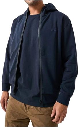 HUGO BOSS Hoodies & sweatvesten, Heren, Blauw, L, Felpa giubbotto tecnica reversibile
