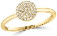 Effy Pav&eacute; Diamond Disc Ring in Gold at Nordstrom Rack, Size 7