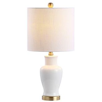 Jonathan Y Designs Chi Ceramic/Iron Modern Classic LED Table Lamp in White at Nordstrom