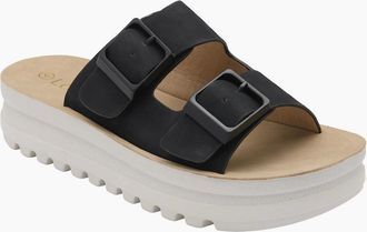 Lotus Womens Volos Womens Flatform Sandals - Black - Size: 7