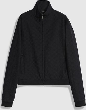 Gucci GG Jersey Jacquard Zip Jacket, Size XXXL, Black, Ready-to-wear