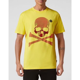 Philipp Plein T-Shirt Round Neck Skull&Bones Men in Yellow at Nordstrom, Size Xxx-Large