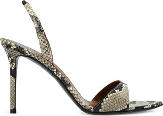 Giuseppe Zanotti 110mm sandalen met slangenhuidprint - Beige