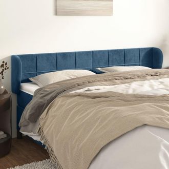 vidaXL Cabecero De Terciopelo Azul Oscuro 183x23x78/88 Cm Vidaxl